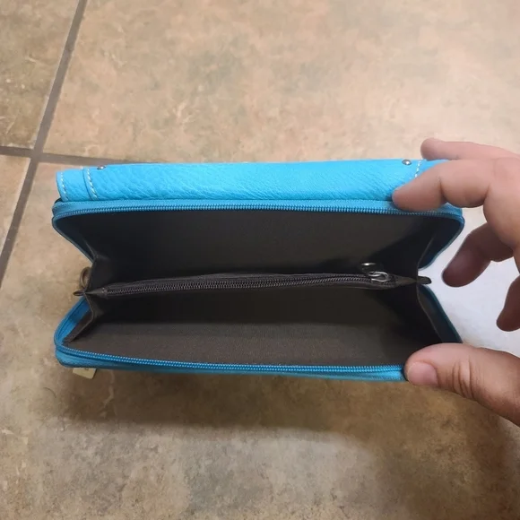 Montana West Concho Leather studded floral embroidered Wallet Western Boho NWT - Picture 7 of 12